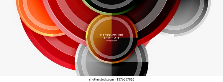Circular pattern, abstract circles composition. Vector design