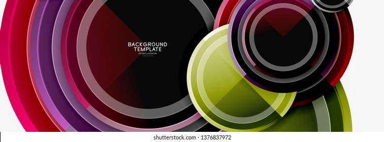 Circular pattern, abstract circles composition. Vector design