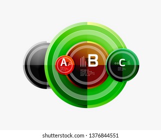 Circular pattern, abstract circles composition. Vector design