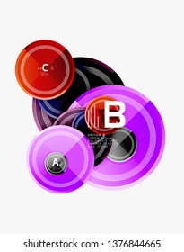 Circular pattern, abstract circles composition. Vector design