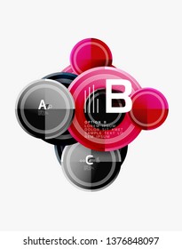 Circular pattern, abstract circles composition. Vector design