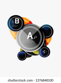 Circular pattern, abstract circles composition. Vector design