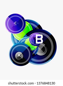 Circular pattern, abstract circles composition. Vector design