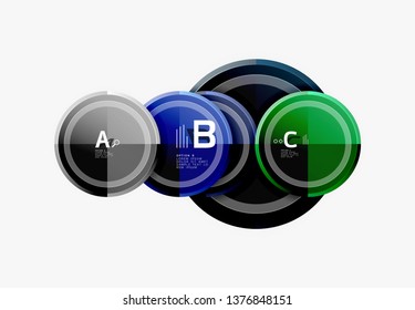 Circular pattern, abstract circles composition. Vector design