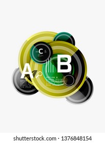 Circular pattern, abstract circles composition. Vector design
