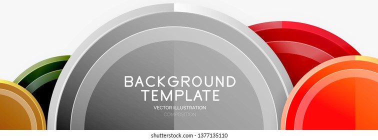 Circular pattern, abstract circles composition. Vector design