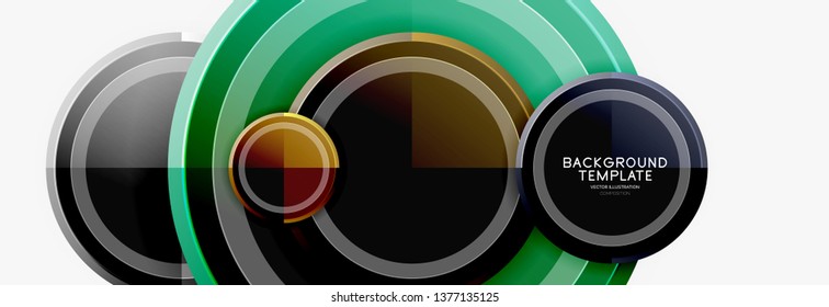Circular pattern, abstract circles composition. Vector design