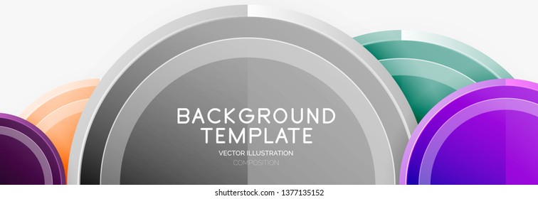 Circular pattern, abstract circles composition. Vector design
