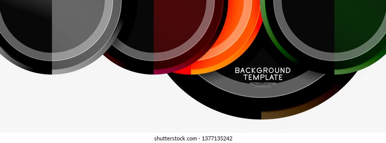 Circular pattern, abstract circles composition. Vector design
