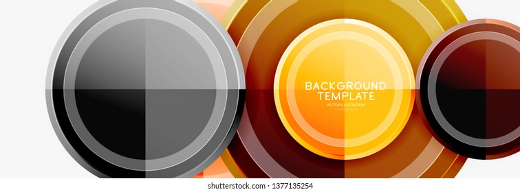 Circular pattern, abstract circles composition. Vector design