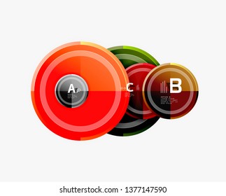 Circular pattern, abstract circles composition. Vector design