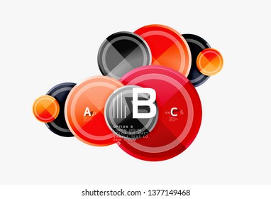 Circular pattern, abstract circles composition. Vector design