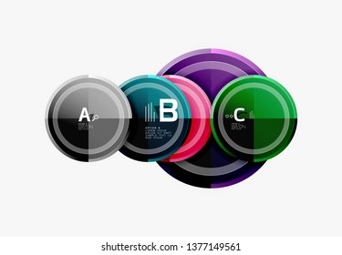 Circular pattern, abstract circles composition. Vector design