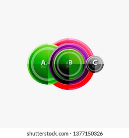 Circular pattern, abstract circles composition. Vector design