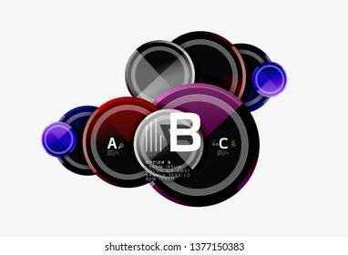 Circular pattern, abstract circles composition. Vector design