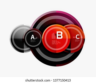 Circular pattern, abstract circles composition. Vector design