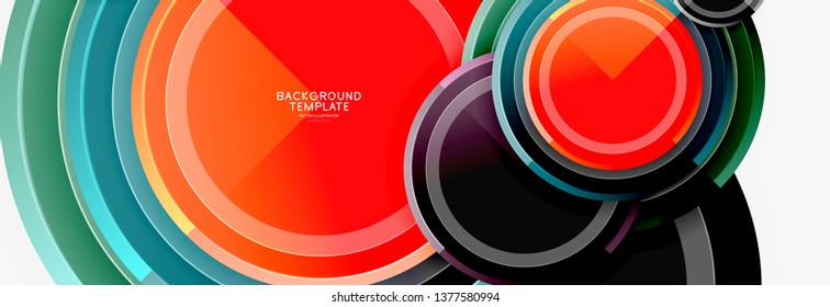 Circular pattern, abstract circles composition. Vector design
