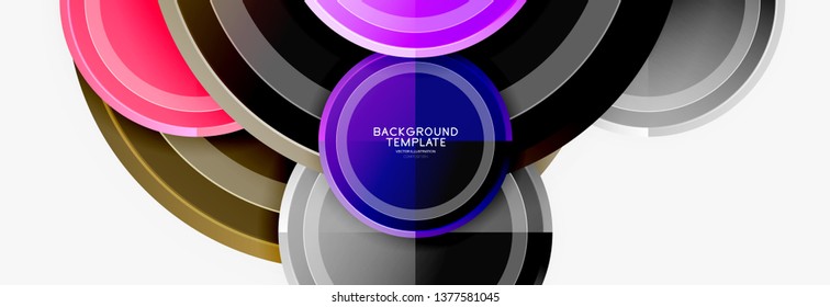 Circular pattern, abstract circles composition. Vector design