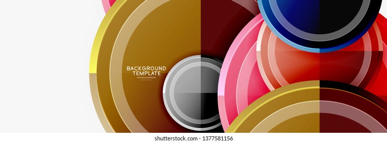 Circular pattern, abstract circles composition. Vector design