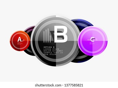 Circular pattern, abstract circles composition. Vector design
