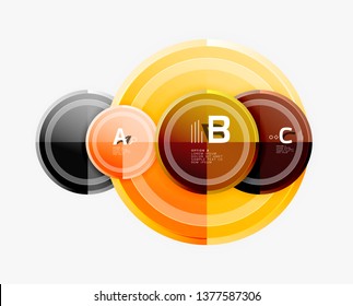 Circular pattern, abstract circles composition. Vector design