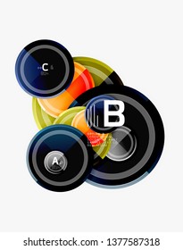 Circular pattern, abstract circles composition. Vector design