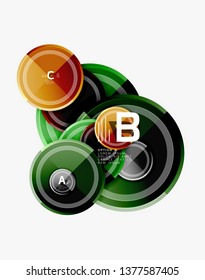 Circular pattern, abstract circles composition. Vector design