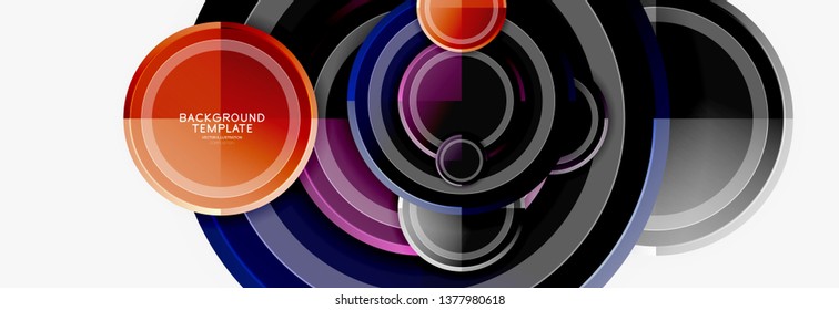 Circular pattern, abstract circles composition. Vector design