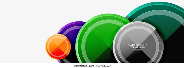 Circular pattern, abstract circles composition. Vector design