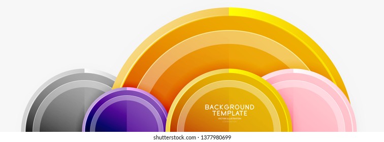 Circular pattern, abstract circles composition. Vector design