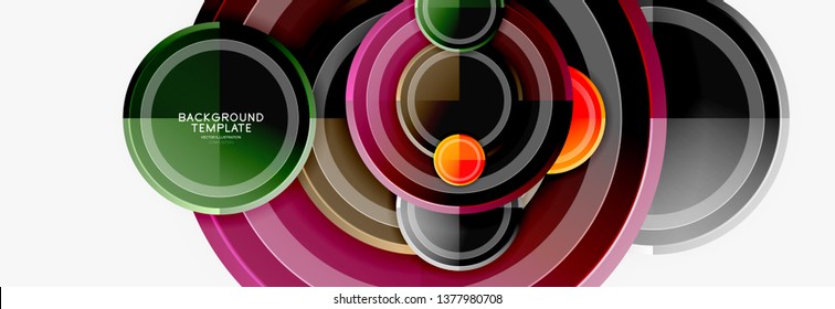Circular pattern, abstract circles composition. Vector design