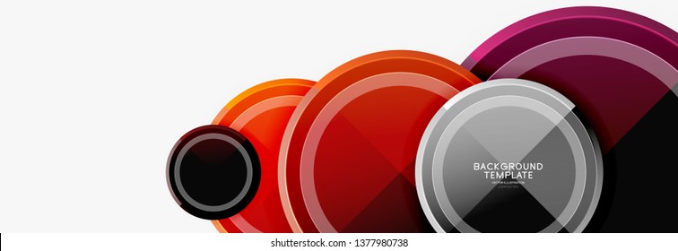 Circular pattern, abstract circles composition. Vector design