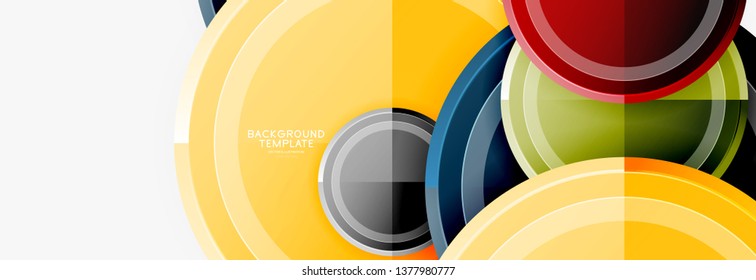Circular pattern, abstract circles composition. Vector design