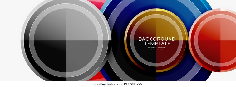 Circular pattern, abstract circles composition. Vector design
