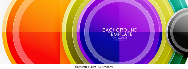 Circular pattern, abstract circles composition. Vector design