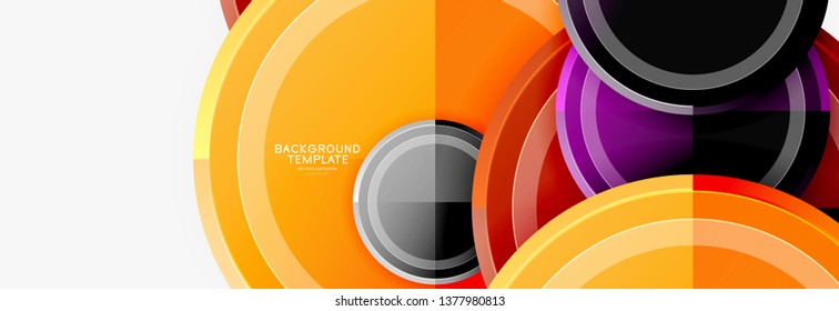 Circular pattern, abstract circles composition. Vector design
