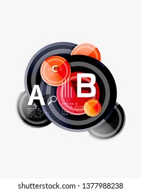 Circular pattern, abstract circles composition. Vector design