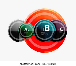 Circular pattern, abstract circles composition. Vector design