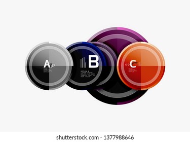 Circular pattern, abstract circles composition. Vector design