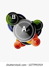 Circular pattern, abstract circles composition. Vector design