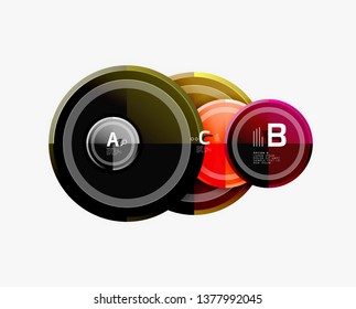 Circular pattern, abstract circles composition. Vector design
