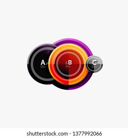 Circular pattern, abstract circles composition. Vector design