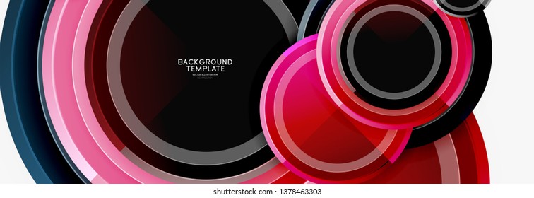 Circular pattern, abstract circles composition. Vector design