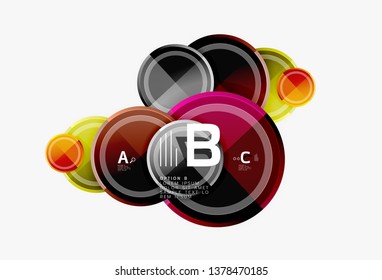 Circular pattern, abstract circles composition. Vector design