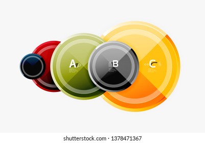 Circular pattern, abstract circles composition. Vector design