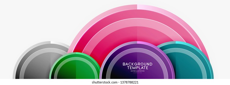 Circular pattern, abstract circles composition. Vector design