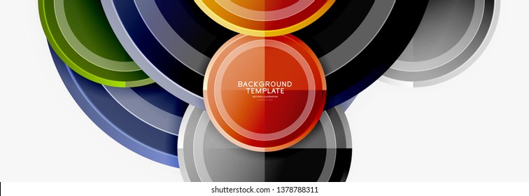 Circular pattern, abstract circles composition. Vector design