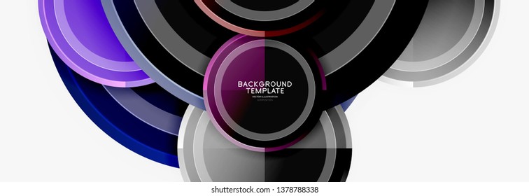 Circular pattern, abstract circles composition. Vector design