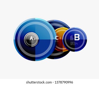 Circular pattern, abstract circles composition. Vector design
