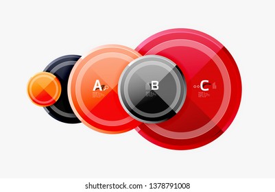 Circular pattern, abstract circles composition. Vector design